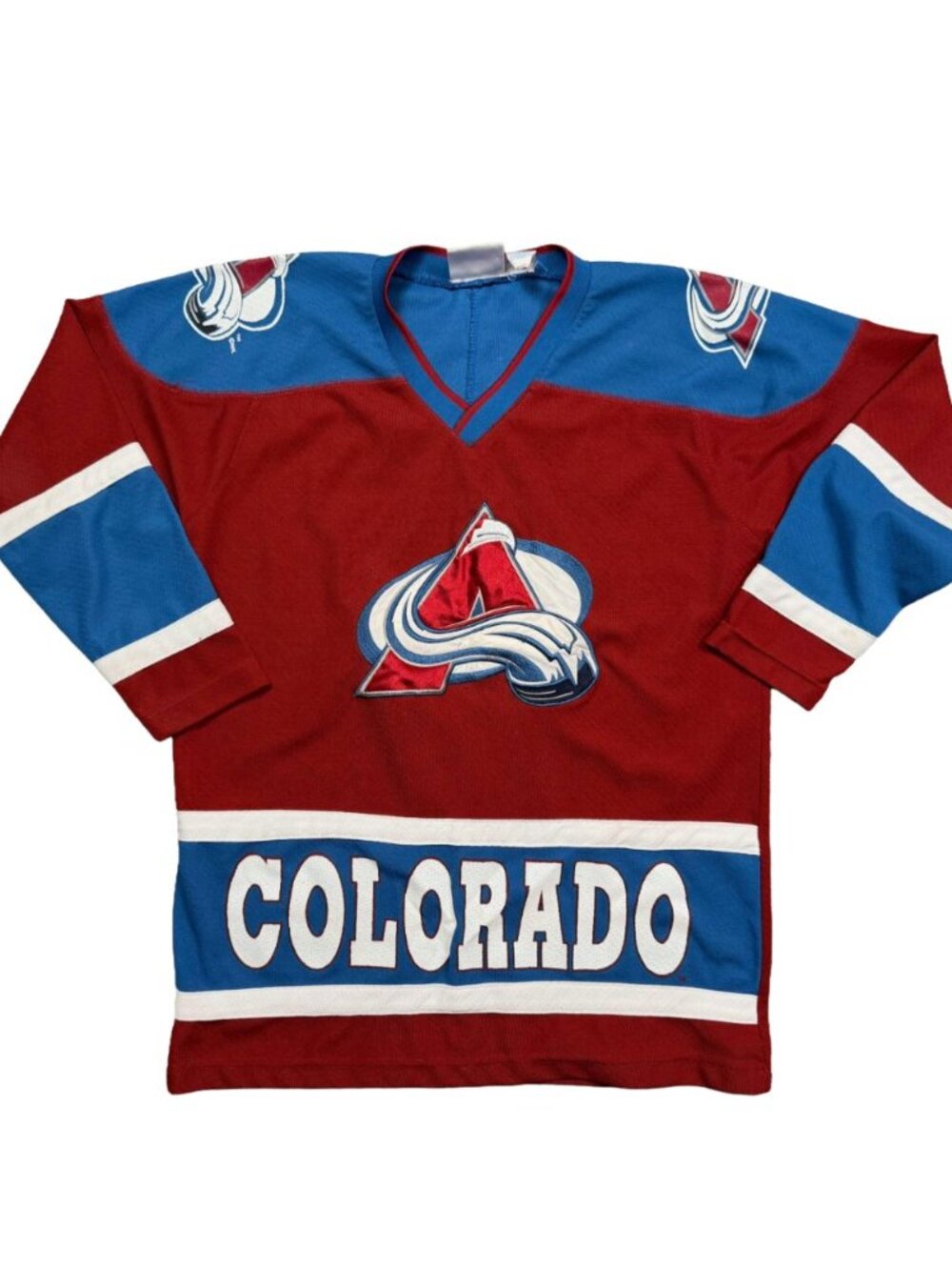 Vintage Colorado Avalanche Jersey Youth Medium NHL Winning Goal Hockey Playoffs